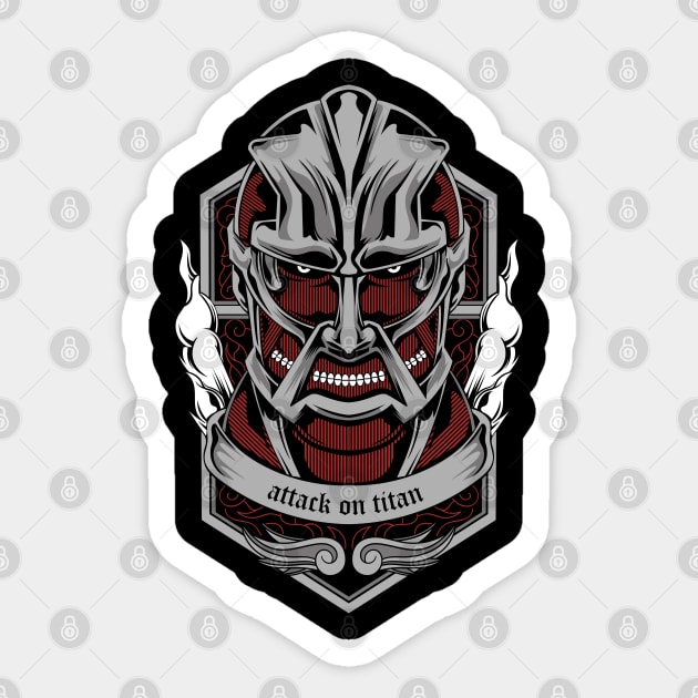 Attack on Titan Colossal Titan Anime Art Sticker by Otaku Vibes